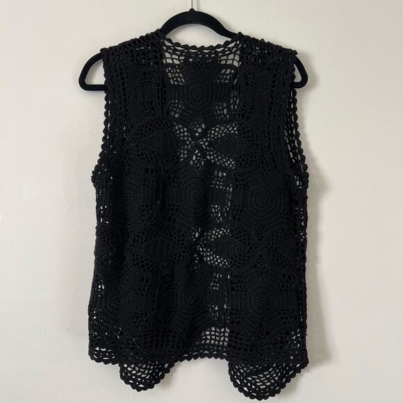 Vintage August Silk Crochet Vest - Picture 2 of 5